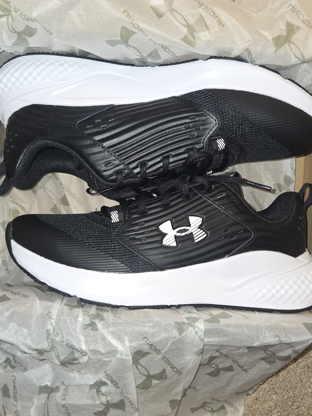 Under Armour Charged Commit TR4 Black & White Men's Trainers Running Shoes